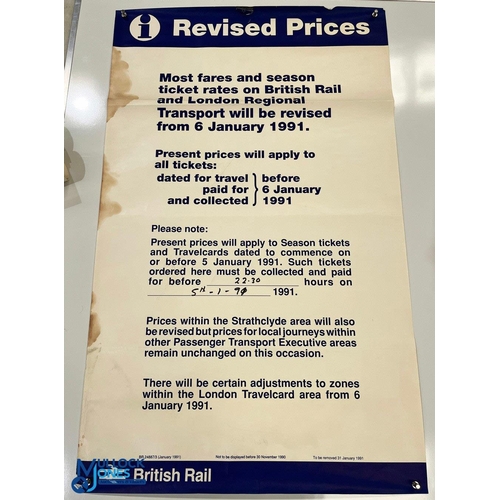 944 - Quantity of 1990's Network Southeast London Railway Train Station Posters, notices, adverts for trav... 