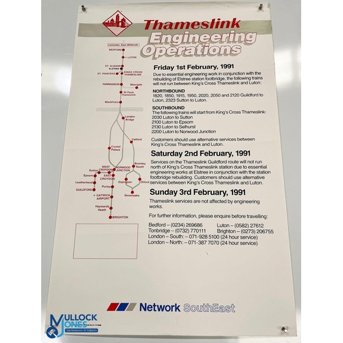 944 - Quantity of 1990's Network Southeast London Railway Train Station Posters, notices, adverts for trav... 