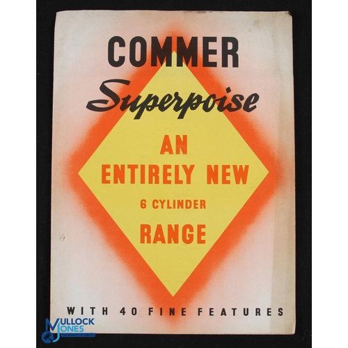 955 - Commer Lorries c1938 Large Poster Size Brochure with 8 photographs of their range of 5 Models of thi... 