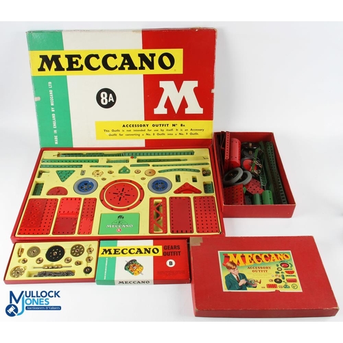 241 - Meccano Accessories Outfit set, a mixed lot to include an almost complete c1962 8a outfit set, a par... 