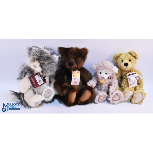 268 - 4x Charlie Bear Sofy Toys Limited Edition, to include Brook with bag, Penelope with bag, Anniversary... 