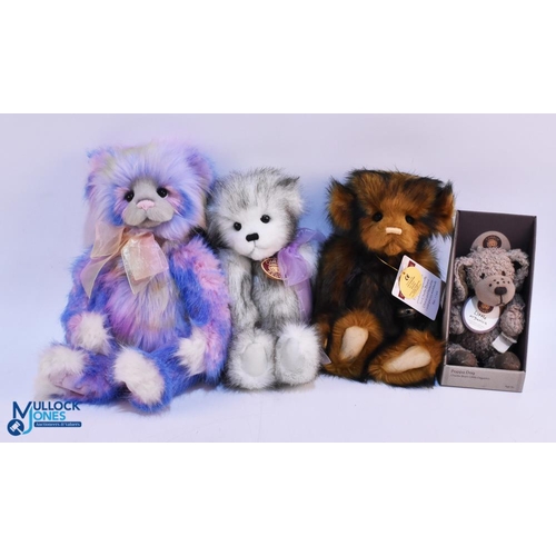 269 - 4x Charlie Bear Sofy Toys Limited Edition, to include - Rheya best friends club, Molly with bag, Bib... 