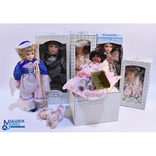 274 - Porcelain Doll Collection, to include - a Seymour Mann collector doll, 2x H Samuel Christmas 2000 do... 