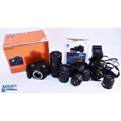 280a - Camera Collection, to include a Sony A100 DSLE A100 with Minolta lens zoom 70-210mm 1:4, in original... 