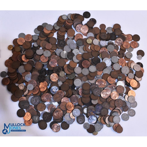 433 - 6kg of British Coins, to include pre decimal collection of pennies, halfpennies, threepences, sixpen... 