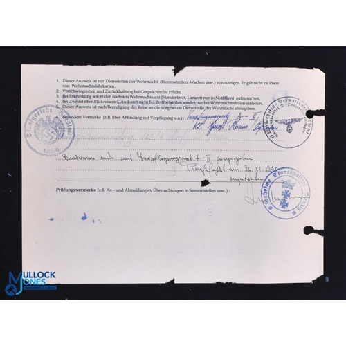 868 - WWII - Third Reich - Secret Police special passport issued to Rottwachtmeistder Sigfried Hasenkamper... 