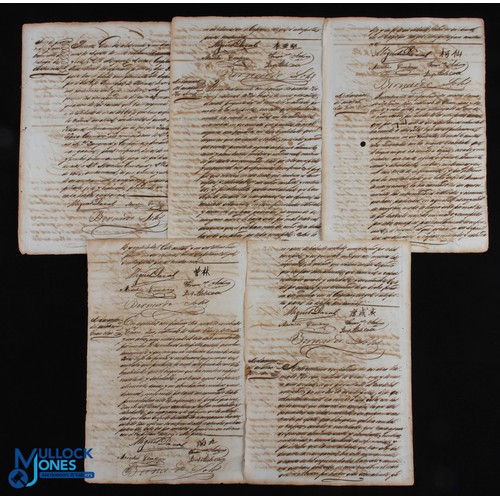 980 - Cuba - History - c1866 Very rare 1st hand legal depositions, on 5 leaves, by Chinese traveling from ... 