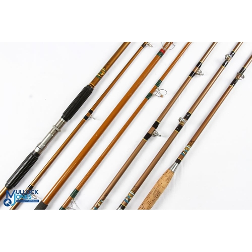 4x Vintage Sea Fishing Rods - to inc Hardy Sidewinder No 2 boat rod with  detachable butt, Sidewinder