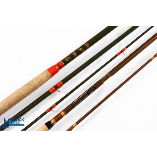 1444 - 2x Various Fishing Rods - features Edgar Sealey & Sons Redditch 14ft 3 piece Salmon fly rod with 33i... 