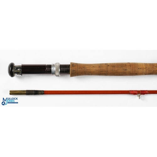 156 - Edgar Sealey Redditch Black Arrow trout fly rod, alloy down locking reel seat with carbon insert, ag... 