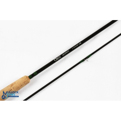 174 - Orvis USA graphite trout fly rod 9' 2pc line 6#, alloy double down locking reel seat, lined butt rin... 