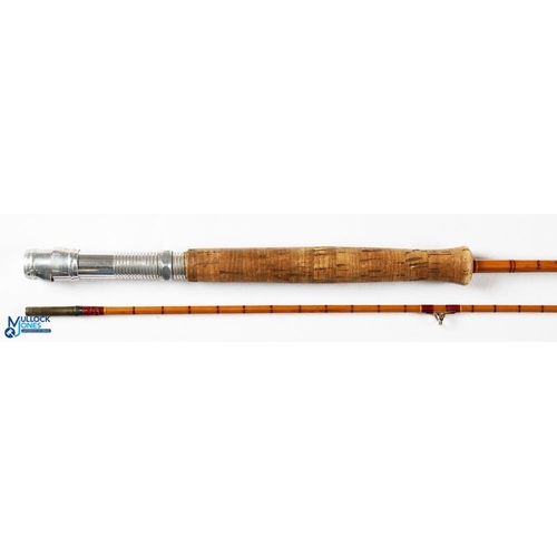 287 - Cambrian Fly Fishers of Wales split cane trout fly rod 8' 2pc line 6# alloy down locking reel seat, ... 