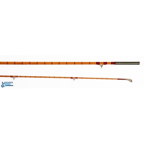 287 - Cambrian Fly Fishers of Wales split cane trout fly rod 8' 2pc line 6# alloy down locking reel seat, ... 