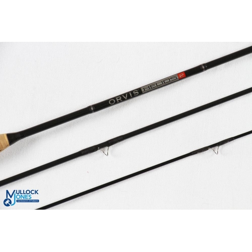 39 - A very fine and scarce Orvis Helios 2 carbon brook trout fly rod, 6' 3pc line 2#, alloy sliding reel... 