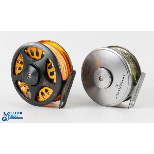 Shimano Ultegra Fly 7/8 alloy trout fly reel 3 1/2 spool with 2 screw  latch, counter balanced handl