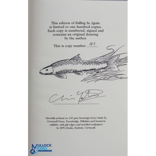 83 - Chris Yates Signed Falling in Again limited edition No.41 of 100, full leather binding with original... 