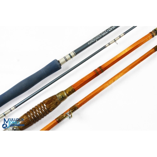 890 - Shakespeare Alpha 1650-270 glass trout fly rod 2.7m 2pc line 7/8#, double alloy down locking reel se... 