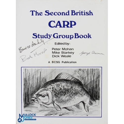 90 - The Second British Carp Study Group Book signed copy, 1975 P/b with 3 signatures G