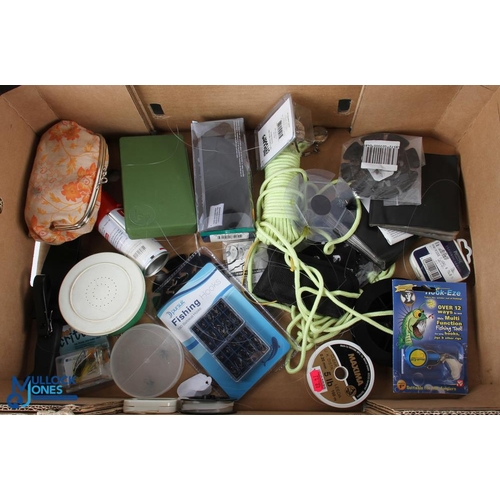 1095 - Collection of coarse, spinning and fly fishing accessories including casts, winders, Stillwater flie... 