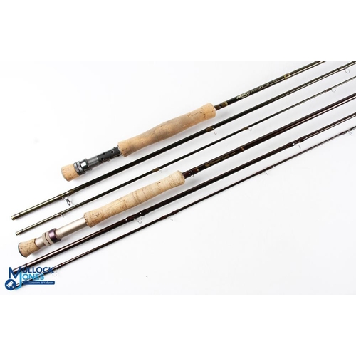 1096 - An Airflo Tec-Mt 10' 3 piece carbon fly rod, #7/8, lined butt and stripper rings, cork handle with f... 