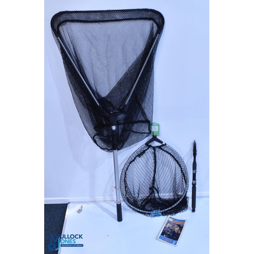 1108 - Maver 45cm Oval Landing Net Head- looking unused, with a folding and extendable landing net with alu... 