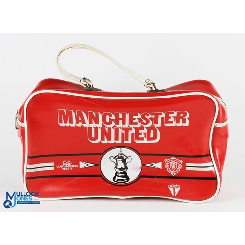 1977 Manchester United Vinyl Sports Bag Holdall made by Mileta