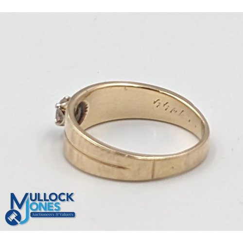 116 - Gold Ring Stamped 14k, claw set with an Old European cut diamond, H colour (#0.18ct), Pk clarity, 4.... 