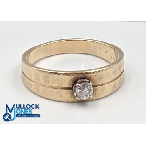 116 - Gold Ring Stamped 14k, claw set with an Old European cut diamond, H colour (#0.18ct), Pk clarity, 4.... 