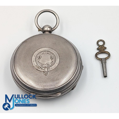 125 - Waltham Silver Pocket Watch, a chunky pocket watch Birmingham 1907 hallmarked case - with its key in... 