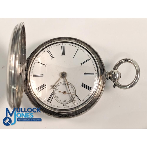 127 - 2x Pocket Watches - a Russell Ltd of Liverpool in a silver hallmarked 1924 case with a plated front ... 