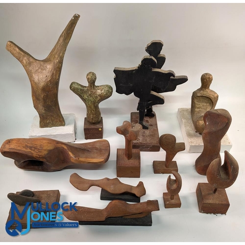 140 - Qty of Artist Sculptures Artwork Art by J Hammond (ex-Art Teacher and amateur artist) all with a 196... 