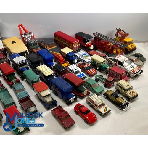 169 - Collection of Diecast Vehicles, a mixed lot of play worn cars by Lesny Matchbox, Majorette, Corgi, H... 