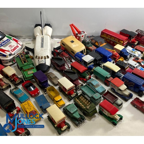 169 - Collection of Diecast Vehicles, a mixed lot of play worn cars by Lesny Matchbox, Majorette, Corgi, H... 