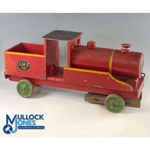 207 - Large Collectable Early 20th century wood LMS Train / Engine, hand-built toy British Made R & Co - s... 