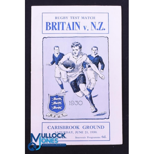 27 - Rare 1930 Rugby Programme, British & I Lions v NZ, 1st Test: Official Programme from the famous Test... 