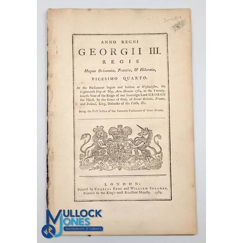 478 - Smuggling - An Act for the more effectual prevention of Smuggling in the United Kingdom. Printed Act... 