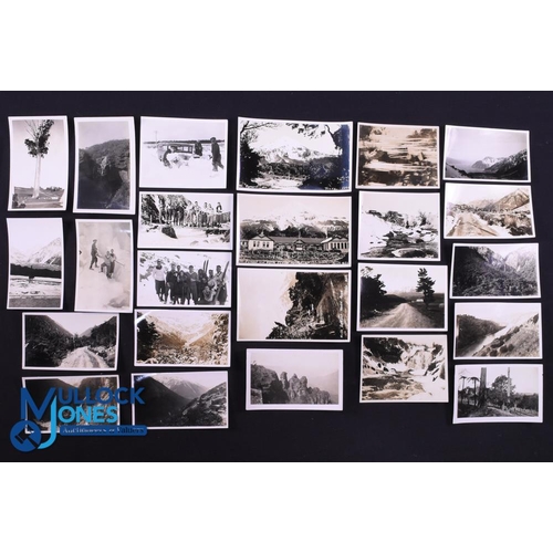 49 - 1930 British & I Lions Postcards and Personal Photos in Snow and S Alps, NZ (c.20): Typical, mostly ... 