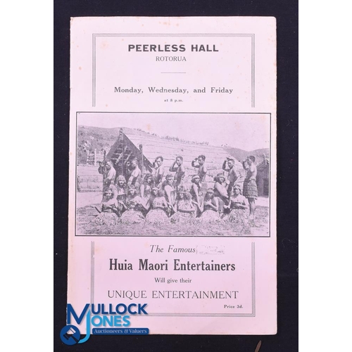 54 - 1930 British & I Lions Maori Interest, Rotorua Entertainment: Pink brochure with illustrated cover f... 