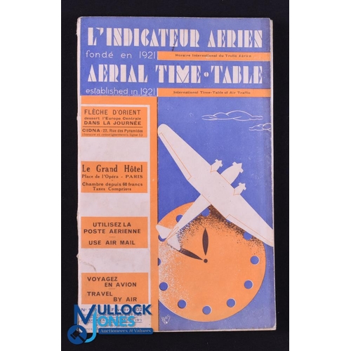 659 - Aerial Timetable 1921 - a 144 page Times and Fares tables with information, and several pages of adv... 