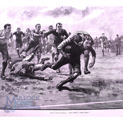 1 - 1874 on, Vintage Rugby Prints from English Periodicals (6): Lovely selection inc some of the largest... 