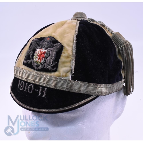 13 - 1910-11 Cardiff RFC Velvet Rugby Honours Cap: Great example of the distinctive rugby cap of Cardiff ... 