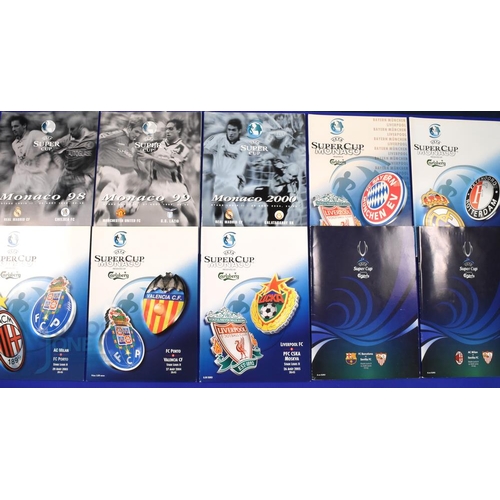 1360 - UEFA Super Cup finals 1998 Real Madrid v Chelsea, 1999 Manchester Utd v Lazio, 2000 Real Madrid v Ga... 