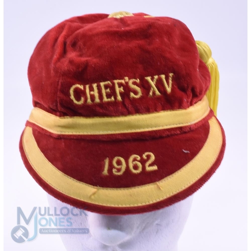 20 - 1931 and 1962 Velvet Rugby Honours Caps (2): A six-panelled black and red cap embroidered 'XV' and 1... 