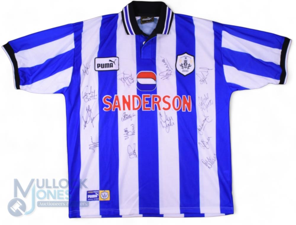 1996/97 Sheffield Wednesday Multi-Signed home football shirt in