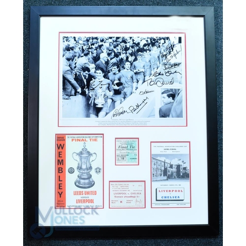 2160 - 1965 Liverpool FC montage with b&w photo of the team with the FA Cup signed by the players (10) - 23... 