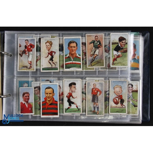 237 - Rugby Cigarette Card Collection (229): Neatly sleeved and ordered in leatherette album, some 230 mos... 