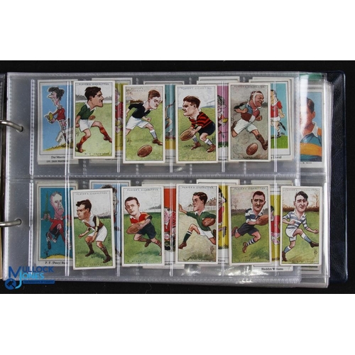 237 - Rugby Cigarette Card Collection (229): Neatly sleeved and ordered in leatherette album, some 230 mos... 