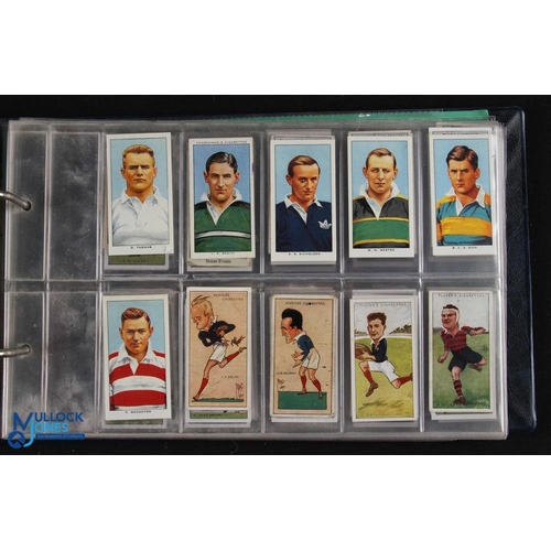 237 - Rugby Cigarette Card Collection (229): Neatly sleeved and ordered in leatherette album, some 230 mos... 