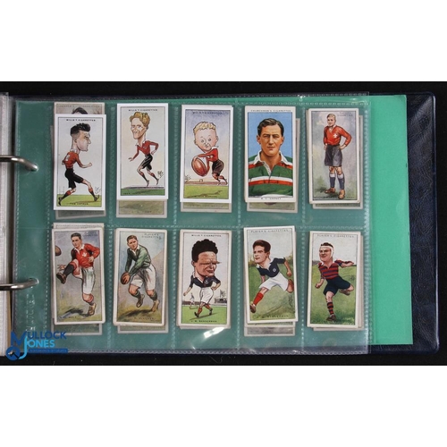 237 - Rugby Cigarette Card Collection (229): Neatly sleeved and ordered in leatherette album, some 230 mos... 