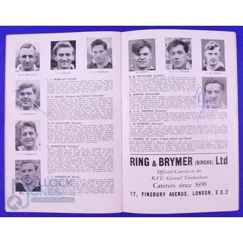 272 - 1956-1970 England and Wales Signed Rugby Programmes (4): All with some wear but generally G and with... 